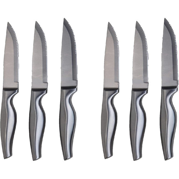Winston Porter Stainless Steel Serrated Steak Knife Set Dishwasher Safe